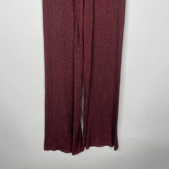 2/$30 ZARA Knit Wide Leg Pullon Palazzo Pants Elastic Waist Red Medium #5737 - Picture 5 of 12